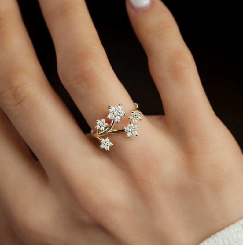 Ring ‘Blue Bloom ' 