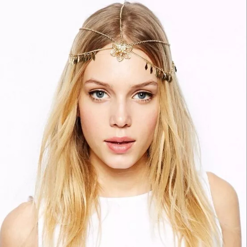 Hair chain ‘Gold Bloom '